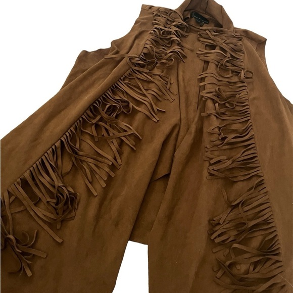 I Jeans by Buffalo Women’s Faux Suede Open Front Vest - Picture 3 of 4